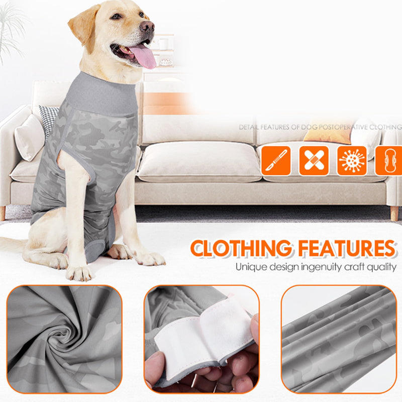 Machine Washable Dog Surgical Suit for Abdominal Wound Care Stops Licking Comfort and Easy Movement Ensures Dog Restoration