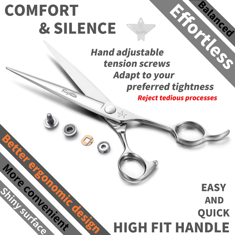 High-end Professional Dog Grooming Scissors Pet Grooming Shears 7.5 Inches Extremely Very Sharp Made Of Stainless Steel Alloy By Hand For Dog Cat Groomer 7.5inch - PawsPlanet Australia