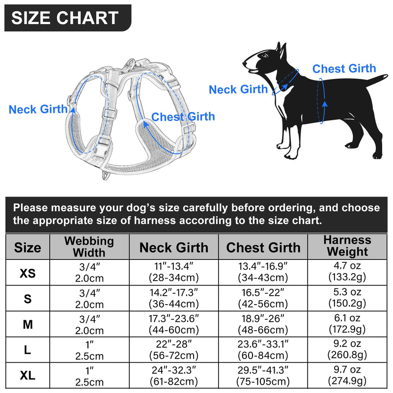Plutus Pet No Pull Dog Harness, Release at Neck, Soft Padded, Reflective Adjustable Dog Vest Harness for Small, Medium, Large Dogs(Red, M) Red - PawsPlanet Australia