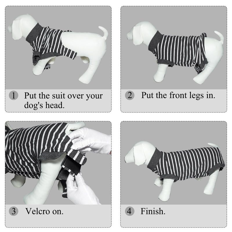 Recovery Suit Dog Surgical Suit for Female Dogs Spay Suit Post Op Dog Body Suit After Surgery Double Layered Belly for Dog Operation Recovery Dog Medical Vest Post Surgery Dog Onesie Pet Shirt 2XL Grey