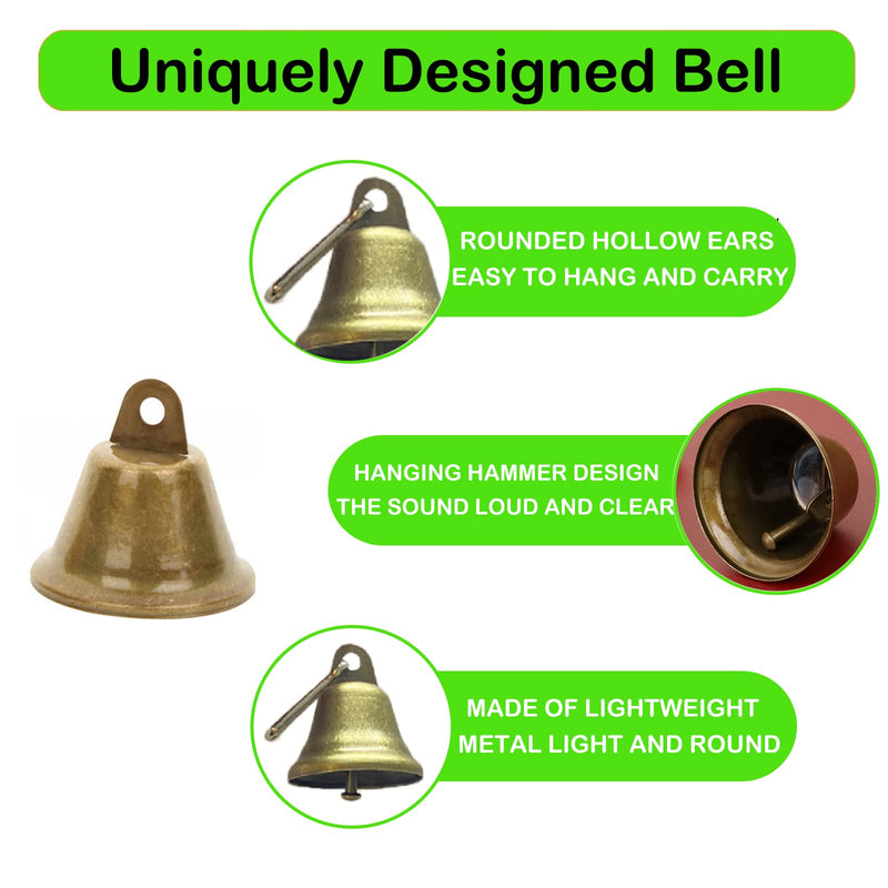 3 Pack Goat Collar with Bell, Sheep Collars with Bell, Grazing Copper Bells and Adjustable Nylon Collar Set for Small Farm Animal Sheep Cow Pet Goat Accessories 3 Pack - PawsPlanet Australia