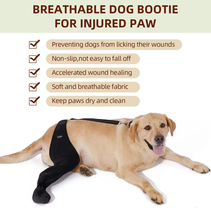 Dog Socks to Prevent Licking Paws ，Breathable Leg Sleeve to Stop Licking and Biting， Firm and Secure Adjustable Size Dog Recovery Sleeve Socks (L-Right) L-Right - PawsPlanet Australia