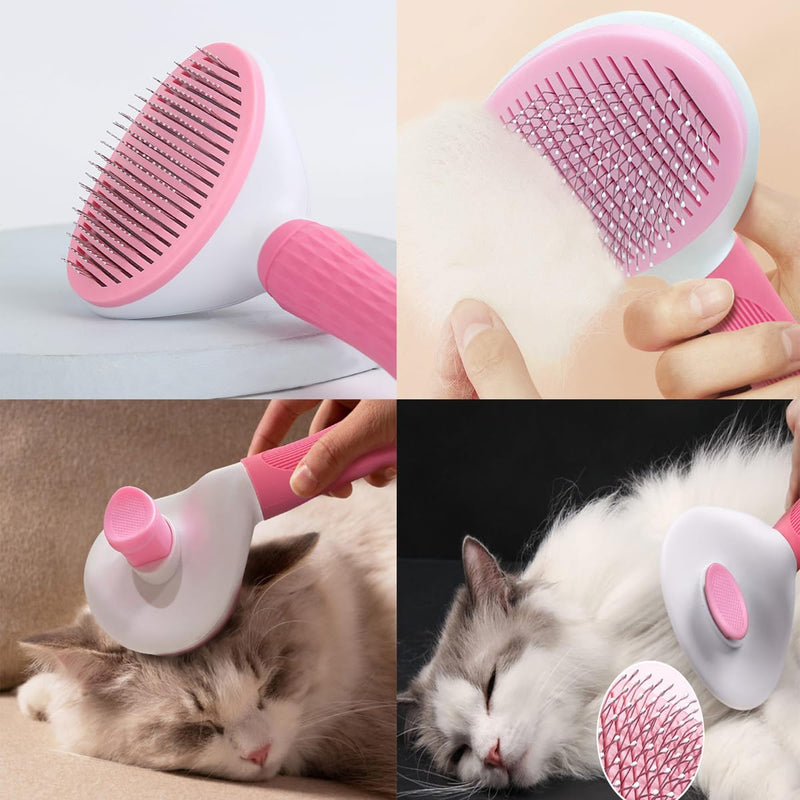 8PCS Dog Bath Supplies Set，Dog Washing Gloves，Shampoo Brush, Shedding Slicker Brush，Complete Pet Grooming Kit for Dog&Cat and Small Animal Grooming(8PCS-Bath-Pink) 8PCS-Bath-Pink - PawsPlanet Australia