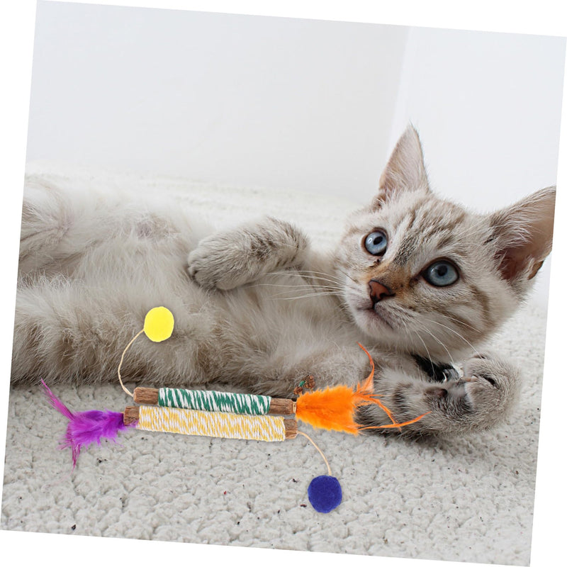 minkissy 2 pcs Silvervine Cat Toy Stick made of Actinidia Polygama Chew Toy for Teething Cats for Indoor Cats for Dental Cleaning and Entertainment