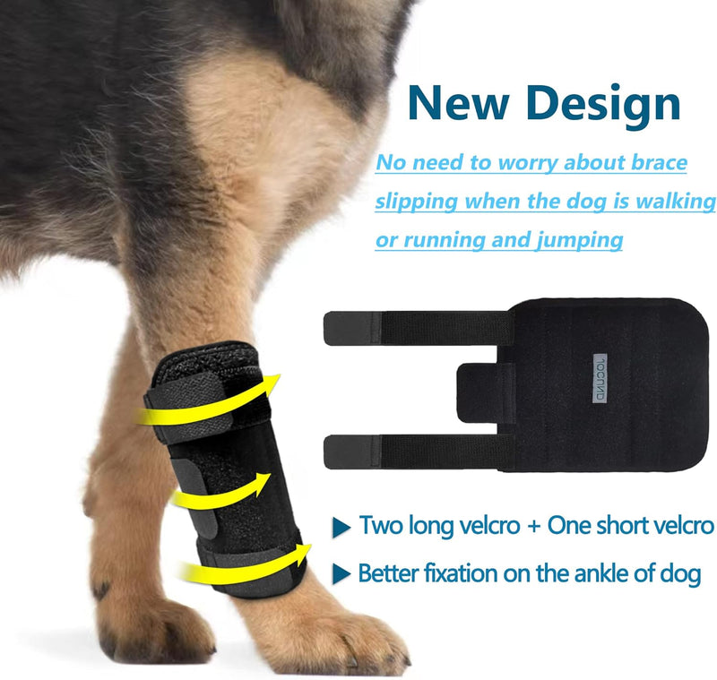 MUKVIK Dog Front Leg Brace, 1 Pair Dog Canine Front Leg Compression Brace Wrap with Metal Strips, Protects Wounds, Brace Heals, Prevents Injuries and Sprains, Helps Arthritis (L/XL) L/XL(1 Pair) - PawsPlanet Australia