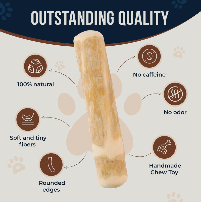 Coffee Wood Dog Chew Sticks 6.5" & Dog Rope Toys for Puppy - 100% Natural Puppy Chew Toys for Teething, Organic Wood Stick Helps with Stress Relief Extra Small - PawsPlanet Australia