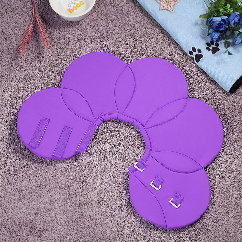 POPETPOP Small Dog Recovery Collar - Cute Cat Flower Neck Cone After Surgery, Adjustable Pet Collar, Surgery Recovery Elizabethan Collars for Small Pets (Purple, M) Medium Purple - PawsPlanet Australia