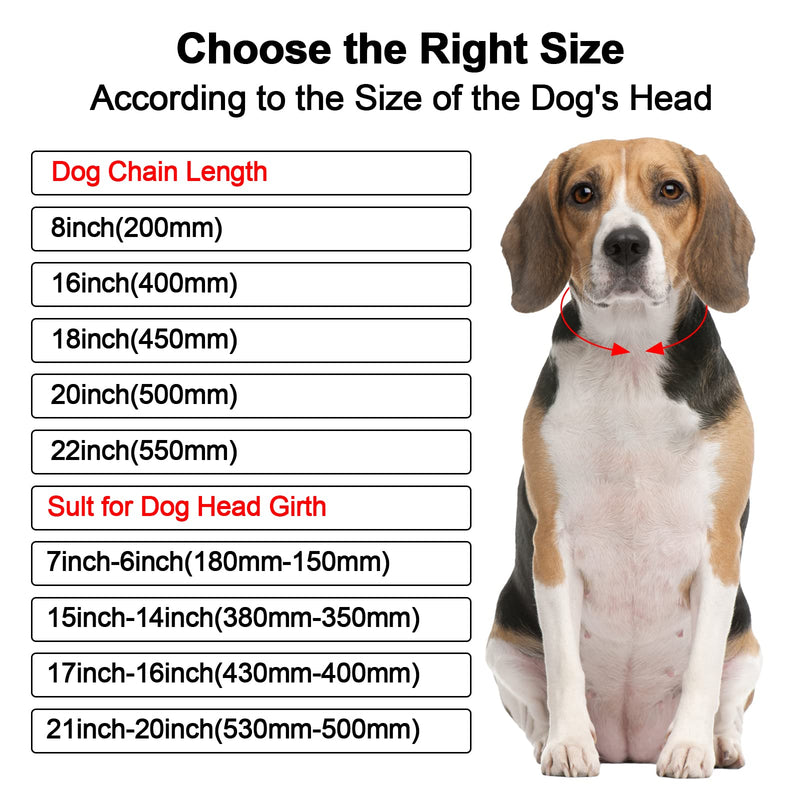Metal Diamond Dog Chain Dog Training Chain with Secure Buckle Pet Collars for Large Medium Dogs 16in Pink white - PawsPlanet Australia