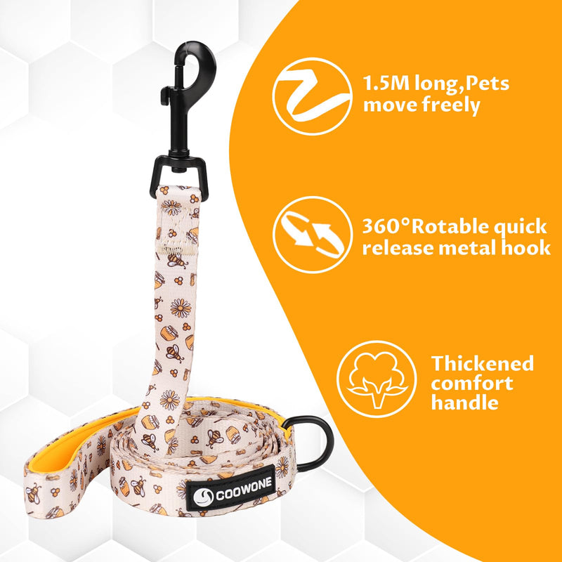 Dog Cat Harness and Leash Set, Puppia Soft Mesh Padded and Adjustable Puppy Vest Cute Dog Clothes Escape Proof Easy Walk Pet Accessories (Honeybee, M (Neck 13.4"-16.5"; Chest 17.7"-23")) Honeybee M (Neck 13.4"-16.5"; Chest 17.7"-23") - PawsPlanet Australia