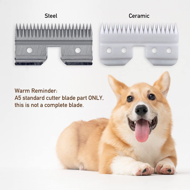 Steel Coarse 22 Teeth Cutter, for A5 Series Pet Grooming Clipper Blades Replacement, Compatible with Most Andis, Oster, Shernbao, Wahl A5 Style Detachable Blades (Except #40 & #50) Steel - PawsPlanet Australia