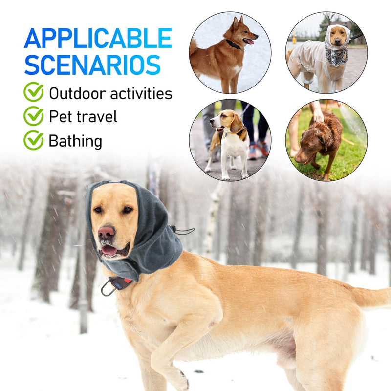 BESPORTBLE Dog Snood Adjustable Ear Warmer Soft Winter Hat Large Size Calming Hood Ear Cover Noise Protection Wrap for Outdoor Travel