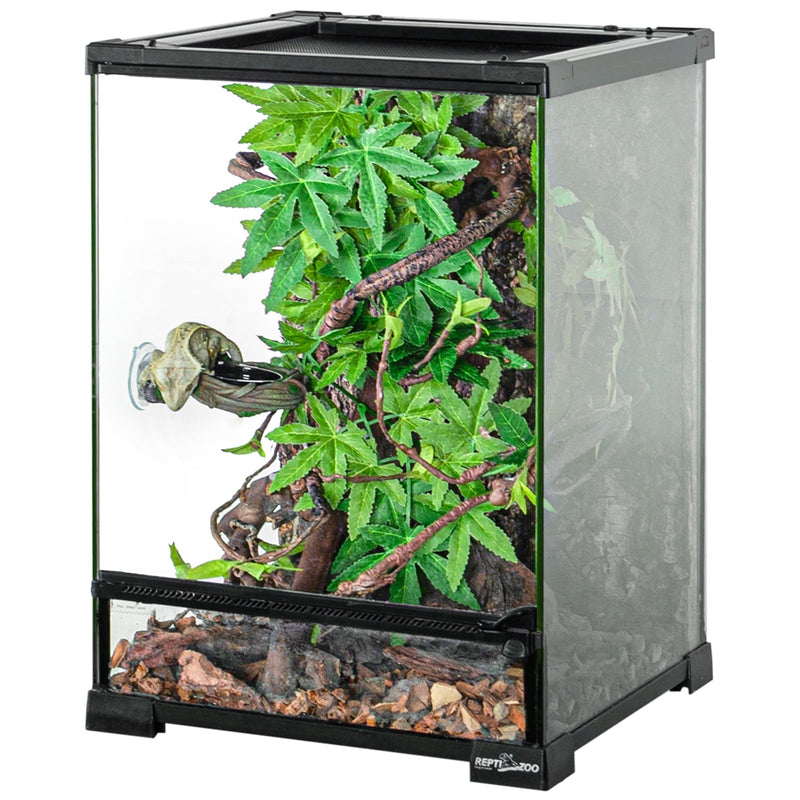 REPTI ZOO Crested Gecko Feeding Ledge, Reptile Water Food Dish for Bearded Dragon Lizard Snake Turtle, Vine Reptile Feeder Bowl Terrarium Tank Decor Accessories Single Feeder - PawsPlanet Australia