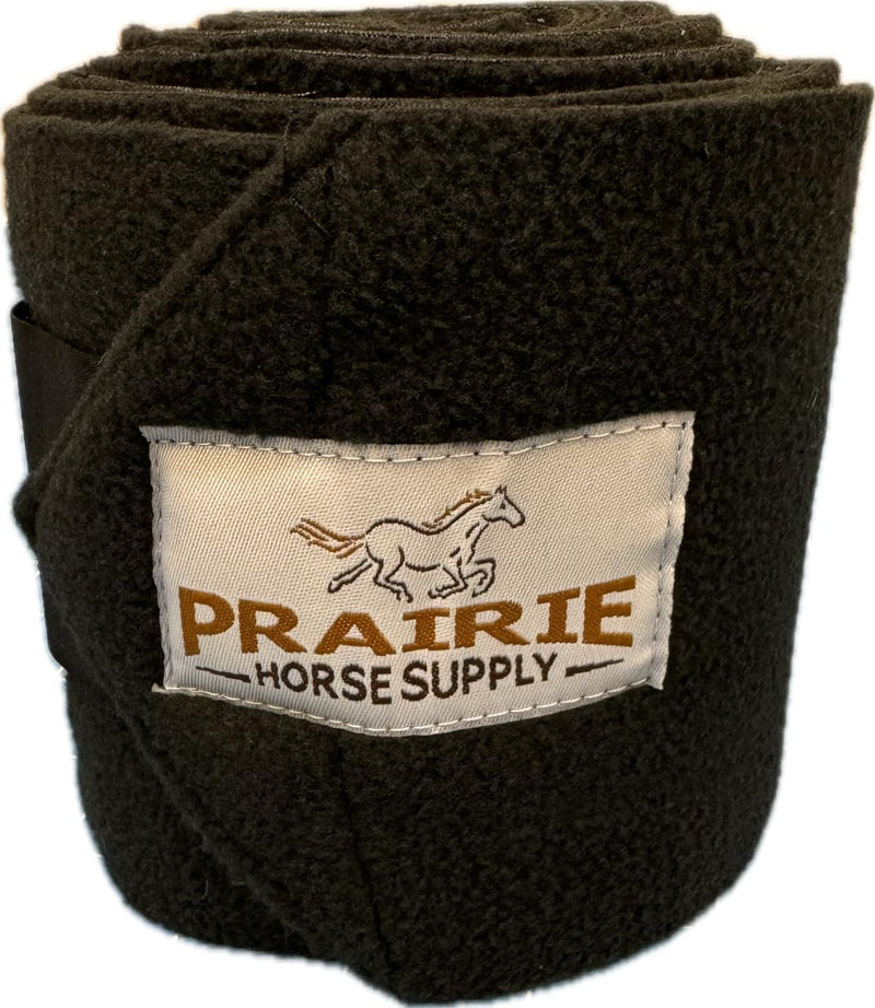 Prairie Horse Supply Polo Wraps for Horses – Premium Durable & Soft Fleece Horse Leg Wraps, Equestrian Bandages for Stable & Riding Use, 2-Pack (Black) 2 Pack Black - PawsPlanet Australia