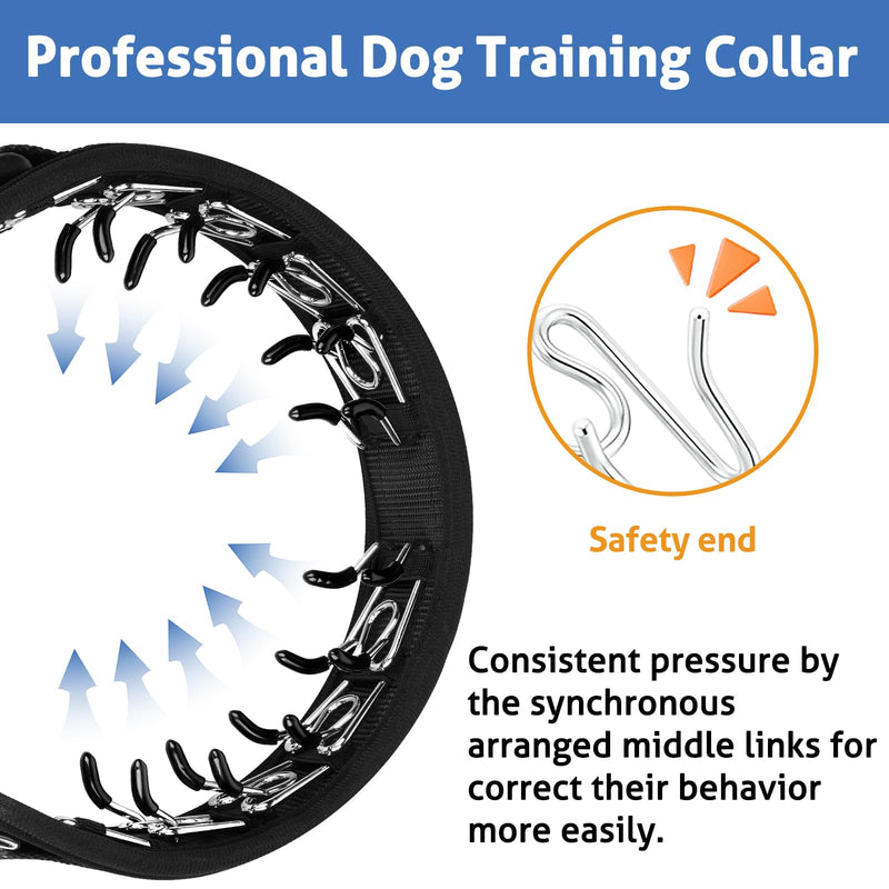 Mayerzon Martingale No Pull Dog Collar for Medium Large Dogs, Patented Hidden Adjustable Reflective Anti Pull Training Walking Collar with Buckle for Pitbull, German Shepherd, Rottweiler (M, Black) Medium: 11''-15'' - PawsPlanet Australia