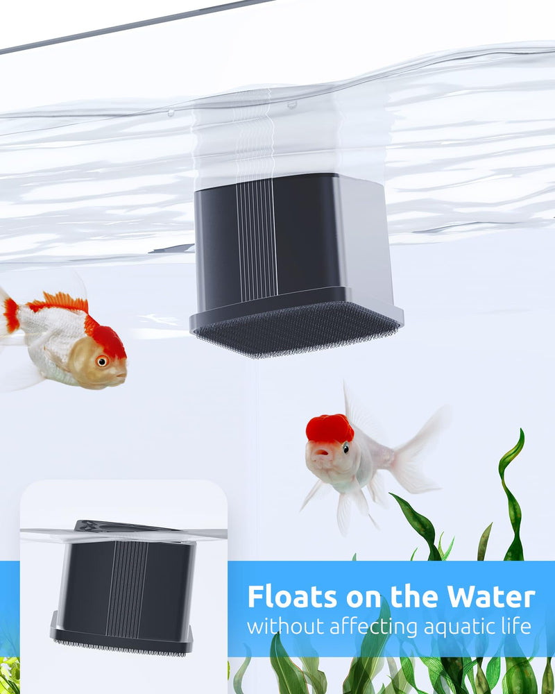 2-in-1 Aquarium Magnetic Cleaner with Digital Aquarium Thermometer, Fish Aquarium Mini Magnetic Brush only for Glass Fish Tank,Tiny Magnet Cleaner Floating Cleaning Tool for 1-30 Gallons Black - PawsPlanet Australia