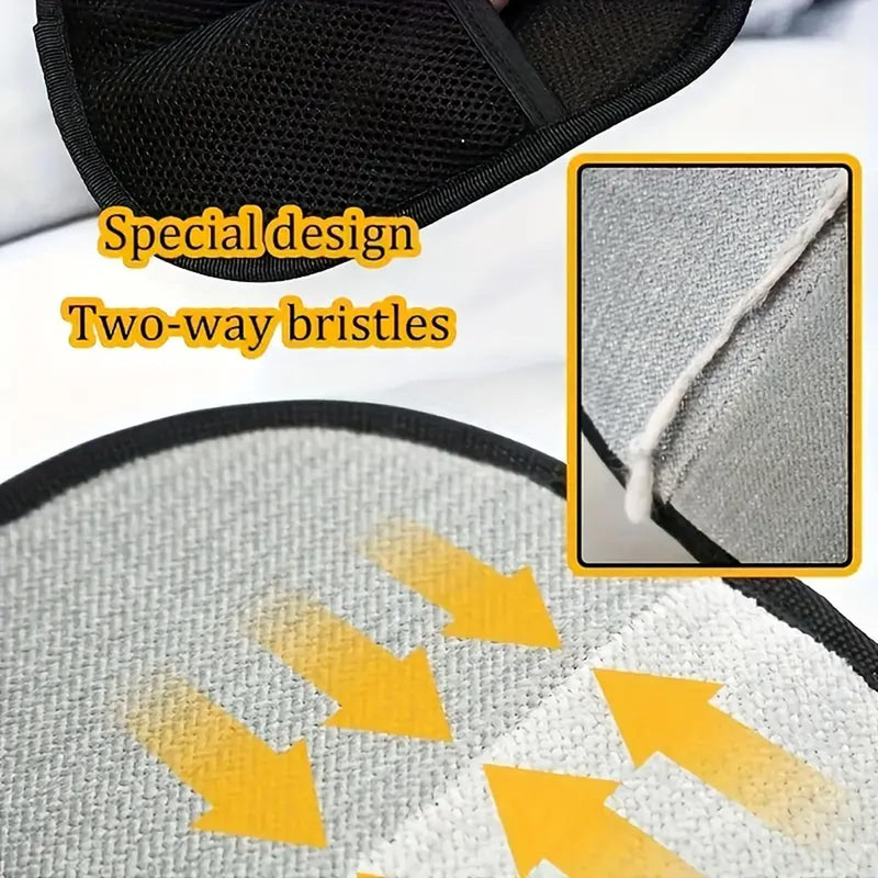 Pet Grooming Glove - Gentle Dog & Cat De-Shedding Glove - Hair Remover for Furniture, Clothes & Car