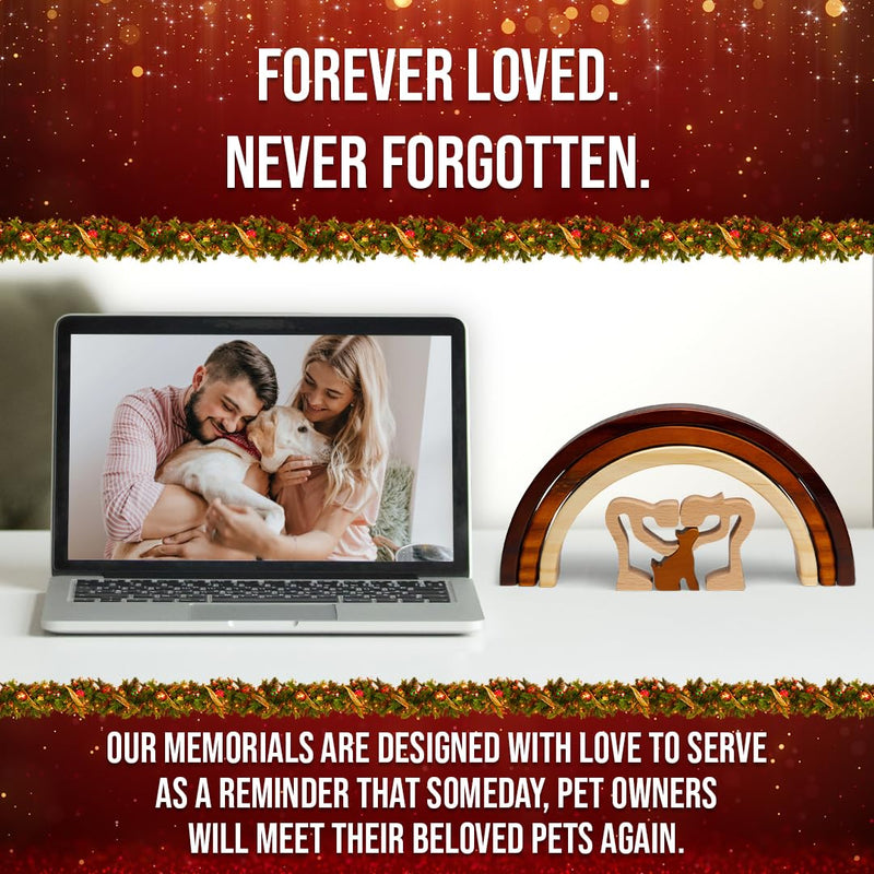 Rainbow Bridge Dog Memorial Gifts, Pet Memorial - I'll Meet You at The Rainbow Bridge - Pet Loss Gifts, Bereavement, Sympathy Keepsake Dog Mom, Dog Dad for Loss of Pet (Dog and Family) Dog and Family - PawsPlanet Australia