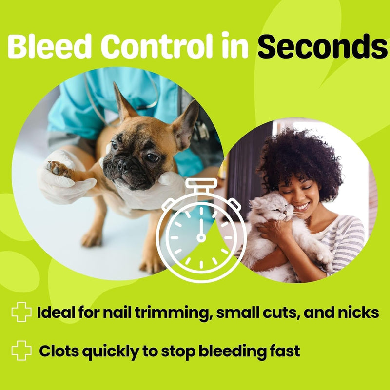 Styptic Powder for Dogs, Cats & Birds (2 oz) – Fast-Acting Blood Clotting & Bleed Stop Powder for Pet Nail Trims, Clipping & Cuts – Easy-Use Wide Mouth DIP Can – First Aid Grooming Essential - PawsPlanet Australia