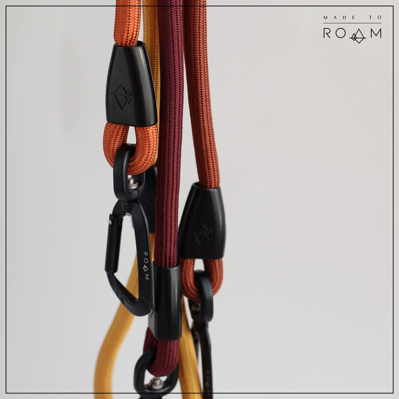 Made to ROAM Premium Everyday Leash - Ultra Soft Dog Leash with Aviation Aluminum Carabiner for Small, Medium, Large Dogs - Vermont Weekends, 4ft (Rubber Coated Metal Clamps) 4 Feet, Rubber Coated Metal Clamps - PawsPlanet Australia