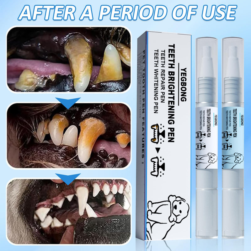 4 Pack Pet Toothbrush Pens, Toothbrush Pen for Dogs, Safe Material, Soft Bristles, Effective Cleaning, Whitening and Cleaning Cat/Dog Teeth