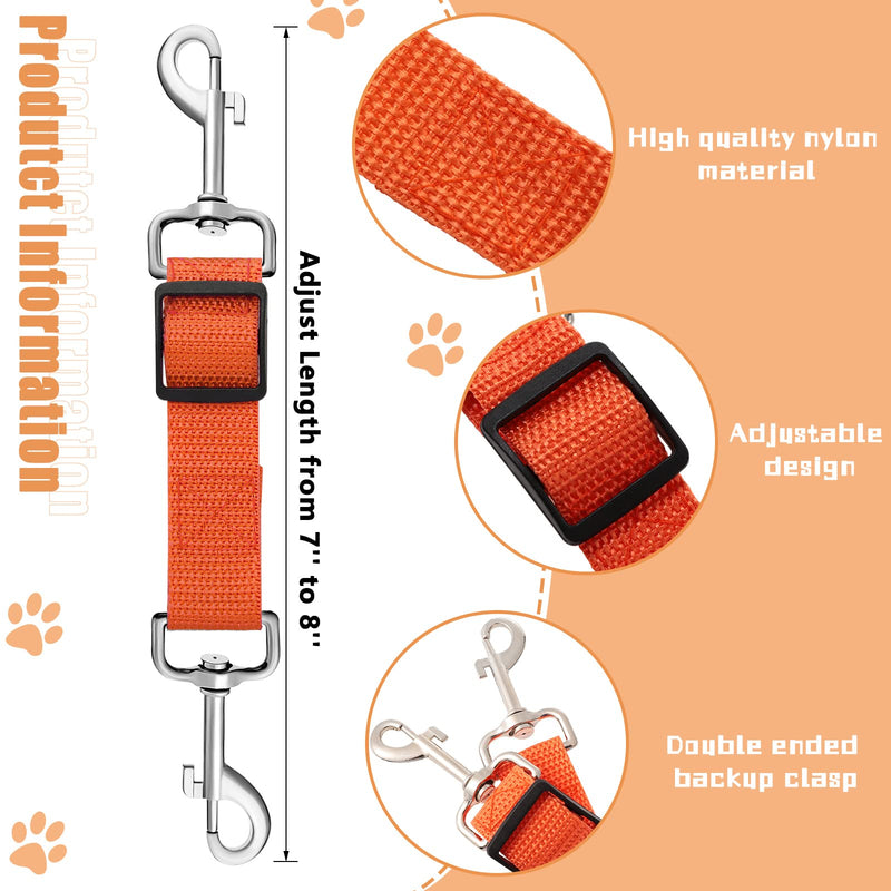 Saintrygo 8 Pieces Dog Collar Clip Prong Collar Safety Clip Adjustable Nylon Backup Harness Connector, Double Ended Backup Clasp for Dog Harness Pet(Cute Colors) Cute Colors - PawsPlanet Australia