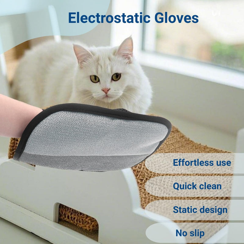 5-Pack Pet Hair Removal Gloves,Electrostatic Pet Hair Remover Tool,Dog Hair Remover Furniture Reusable & Washable Grooming Mitts,Lint & Fur Remover for Clothes, Carpets, Car Seats - PawsPlanet Australia