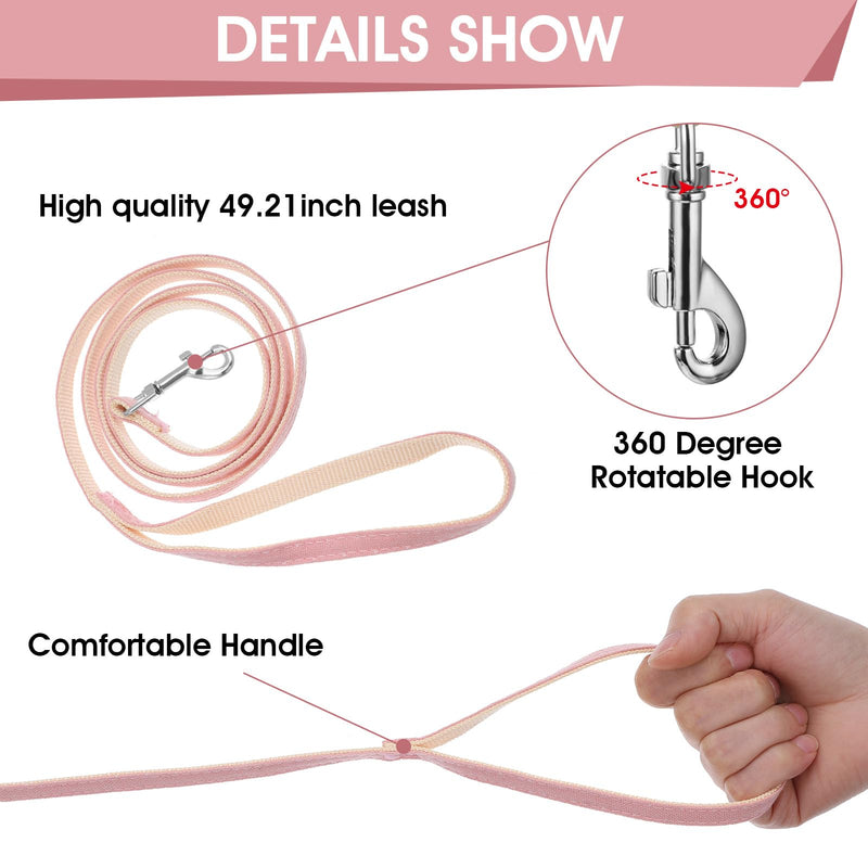 TIESOME Cat Harness and Leash Set, Adjustable Gradient Kitten Harness Escape Proof Harness with Leash for Kitty Outdoor Walking (Rabbit) Rabbit