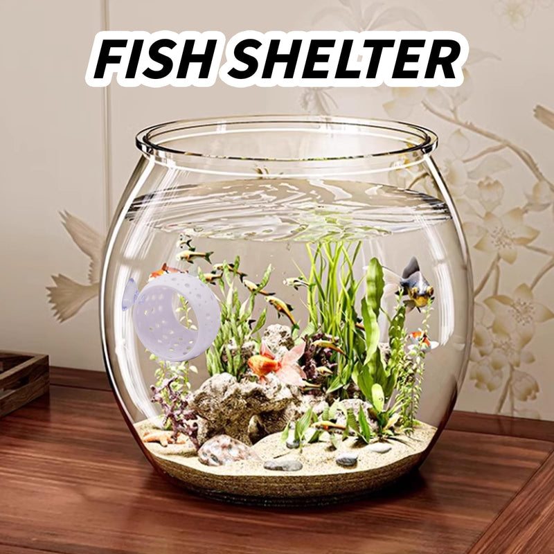 Saim Betta Fish Tunnel Toys, Fish Lounge Aquarium Betta Fish Hideout with Suction Cup Betta Fish Cave Aquarium Decor for Small Fish Shrimp Betta Guppies Hiding Resting - White