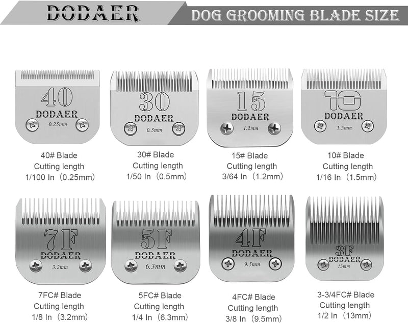 2 Pack 7F Detachable Pet Dog Grooming Ceramic Blades,Compatible with Heiniger,Andis,Oster A5,Wahl KM-10 Series,Size 7F Blade 1/8-Inch 3.2MM Cut Length 7F-2P - PawsPlanet Australia
