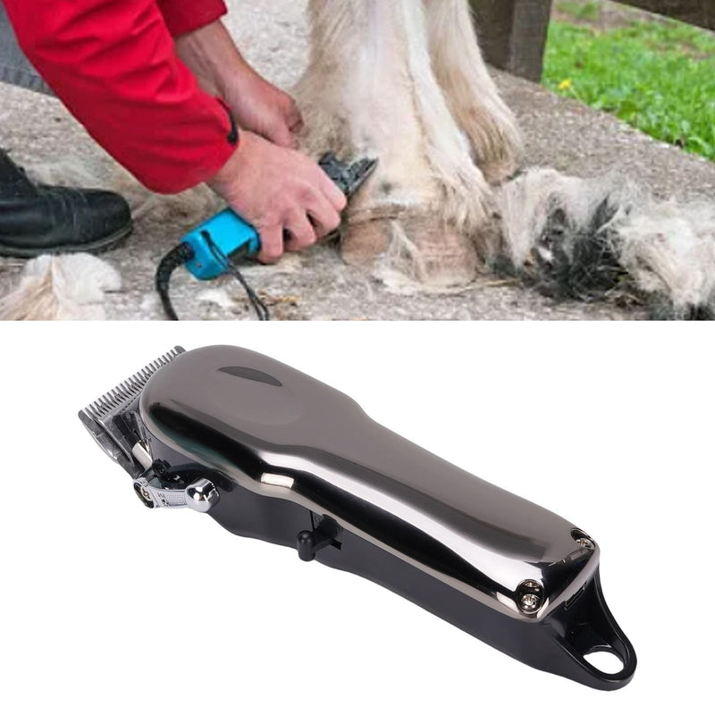 ZJchao Cordless Horse Clipper, Alloy Livestock Clipper, Low Noise Horse Grooming Kit, Comfortable Hand Feelings Suitable for Cows Cats Dogs - PawsPlanet Australia