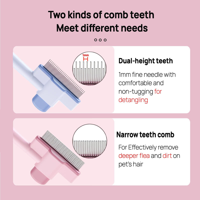 Flea Comb for Cats and Dogs with the magic brush pet hair remover set, 2PCS lice comb for Shedding, Flea and Massaging, pet hair removal glove for Clothes, Furniture, Carpets & Bedding - PawsPlanet Australia