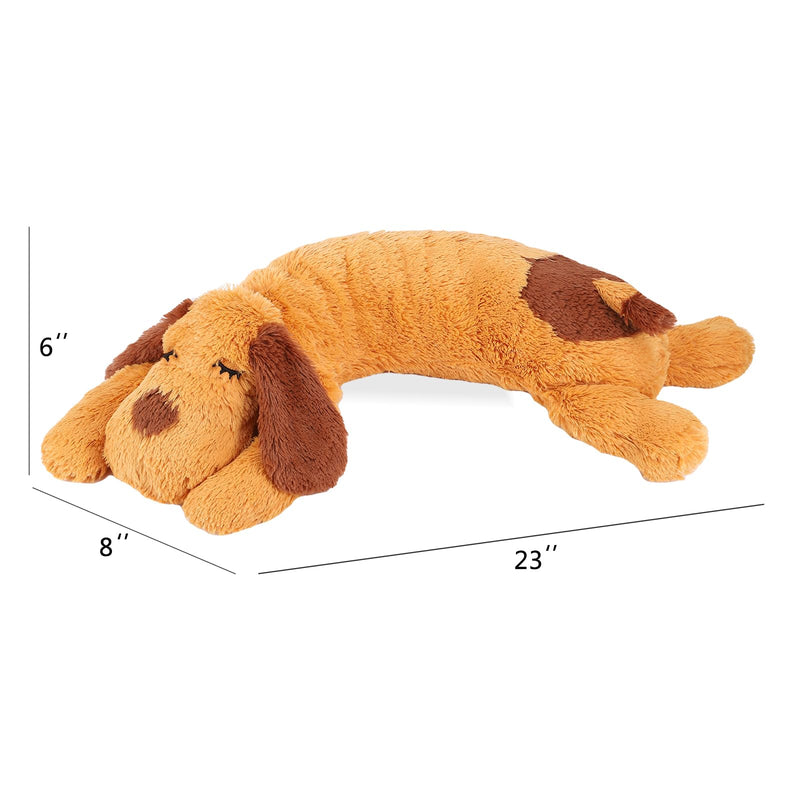 Heartbeat Puppy Toy - Comfort Cuddler Pillow, Dog Anxiety Relief Calming Aid,Heartbeat Stuffed Toy for Dogs,Puppy Heartbeat Toy Sleep Aid,Dog Heartbeat Toy for Pet brown1 - PawsPlanet Australia