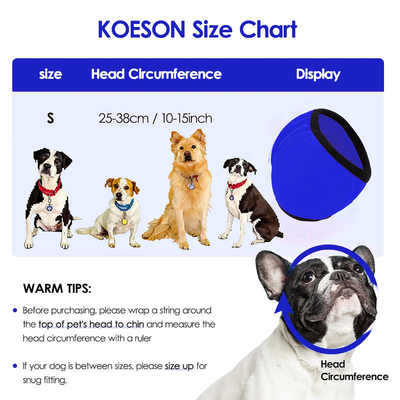 Dog Ear Muffs Noise Protection,Swimming Waterproof Dog Ear Caps, Rose DogEar Covers for Bath, Pet Ears Muffs for Noise Bath, for Ears Protection,Blue (S)