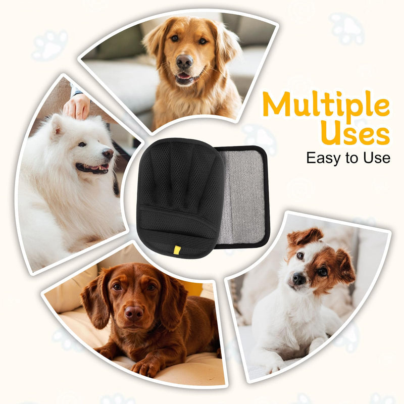 Pet Hair Removal Glove for Cats & Dogs, New Upgrade Efficient Grooming Gloves for Pet Hair, Reusable Pet Hair Remover Glove for Couch, Furniture, Carpet, Car Seat - PawsPlanet Australia