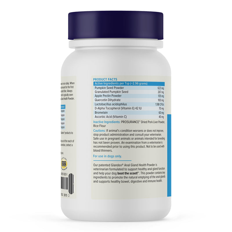 Vetnique Glandex Dog Fiber Supplement Powder for Anal Glands with Pumpkin, Digestive Enzymes & Probiotics - Vet Recommended (Regular or Advanced Strength) - Boot The Scoot (2.5 oz, Pork Liver) 2.5 oz - PawsPlanet Australia