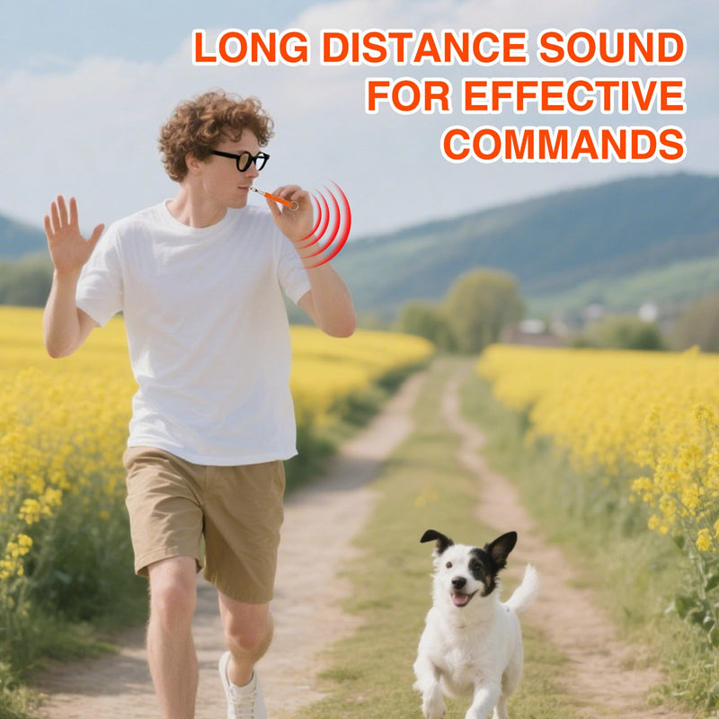 3 Pack Dog Whistle Training, Adjustable Volume Dog Whistle with Lanyard(Black,White and Orange) - PawsPlanet Australia
