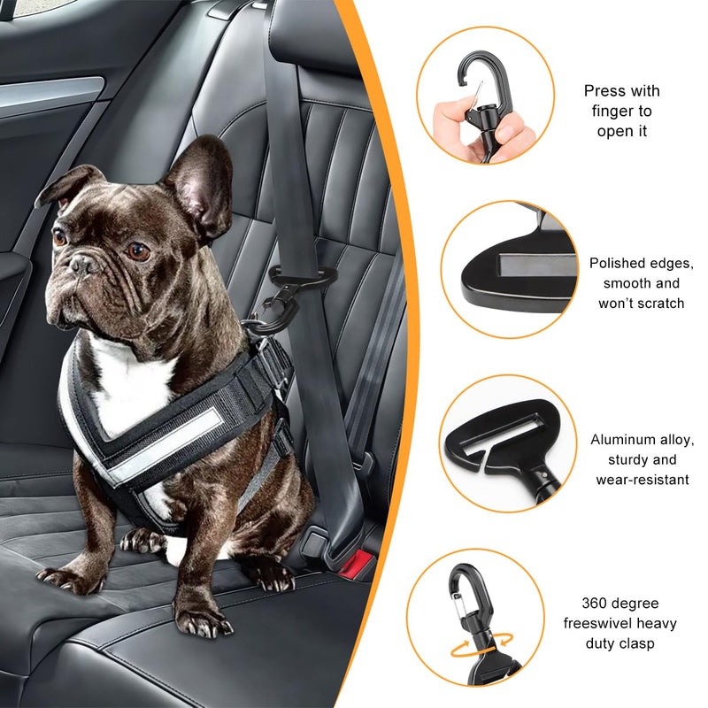Vehicle Seat Belt Safety Buckle Lock Universal Dog Seat Belt Clip Dog Car Restraint Portable Vehicle Seatbelt Harness for Pet Car Travel - PawsPlanet Australia