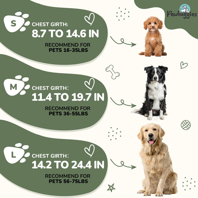 Dog Harness and Leash Set for Large Dogs, Anti-Odor & Soft, Comfortable for Sensitive Skin, No Pull Easy Walk Step-in Adjustable Dog Harness with Leash, Green(90% Bamboo, 10% Polyester) Green Set L 1"W 18"-20"L - PawsPlanet Australia