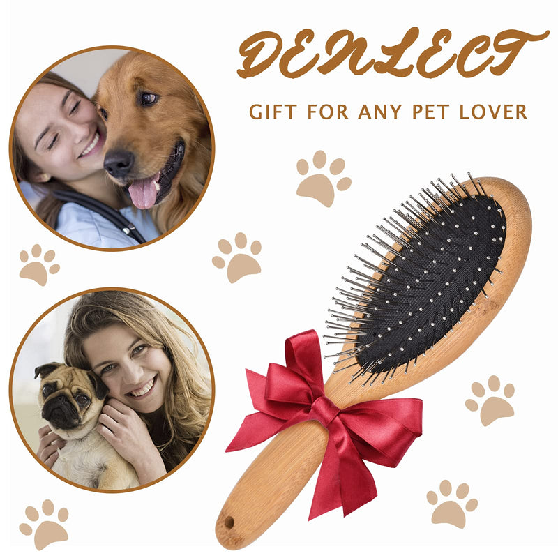 KylePet Dog Cat Brush, Pet Brushes for Dogs Pet Slicker Brush with Bamboo Handle for Dogs and Cats Long Hair Pets Grooming Comb for Removing Shedding