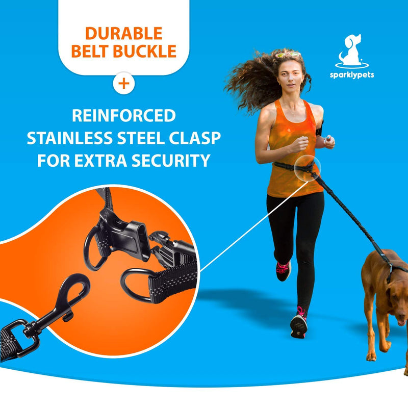 SparklyPets Hands-Free Dog Leash for Medium and Large Dogs – Professional Harness with Reflective Stitches for Training, Walking, Jogging and Running Your 2 Dogs - PawsPlanet Australia