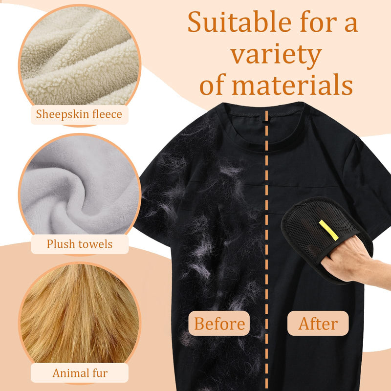 2pcs Cat&Dog Pet Hair Removal Gloves with 1Pcs Gold Medium-Sized Comb Pet Grooming Electrostatic Gloves Cat&Dog Hair for Sofa Clothing Curtain Carpet - PawsPlanet Australia
