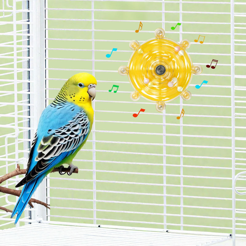 Cockatiel Toys Bird Toys for Parakeets, Flappy Bird Toy with Spinning Wheel & Chewable Bells, Interactive Bird Foraging Toys for Budgies/Lovebirds/Small Birds - PawsPlanet Australia