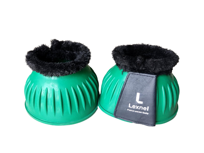 Rubber Bell Boots, Durable Bell Boots for Horse – Superior Hoof Protection and Comfort 1 Pair (Green, Large) Green - PawsPlanet Australia