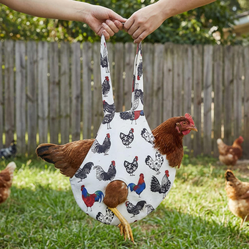 1 Pack Chicken Holder Bag, Chicken Sling Carrier, Rooster Sling with Handle for Poultry Transport, Travel, Hike, Drive