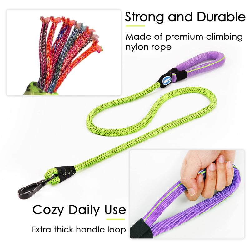 ThinkPet No Pull Harness Set Breathable Sport Harness with Handle - Reflective Padded Dog Safety Vest with Reflective Neon Dog Leash S Harness Leash Pack Green Small (Pack of 1) - PawsPlanet Australia