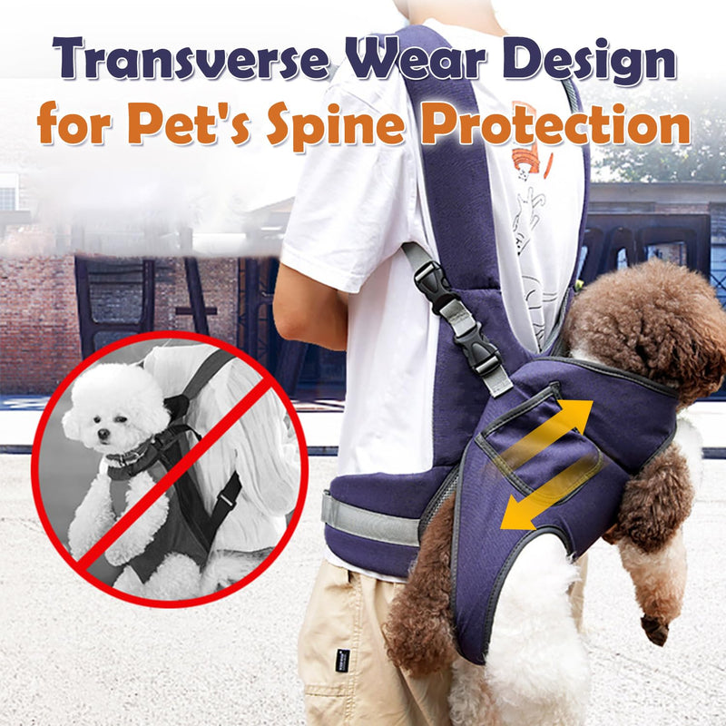 Pet Backpack Carrier, Pet out Backpack for Cat&Dog, Dog Travel Bag with Breathable Mesh, Adjustable Carrier for Small&Medium-sized Pets, Legs-out Easy-Fit Dog Carrier for Traveling, Cycling, Hiking M - PawsPlanet Australia