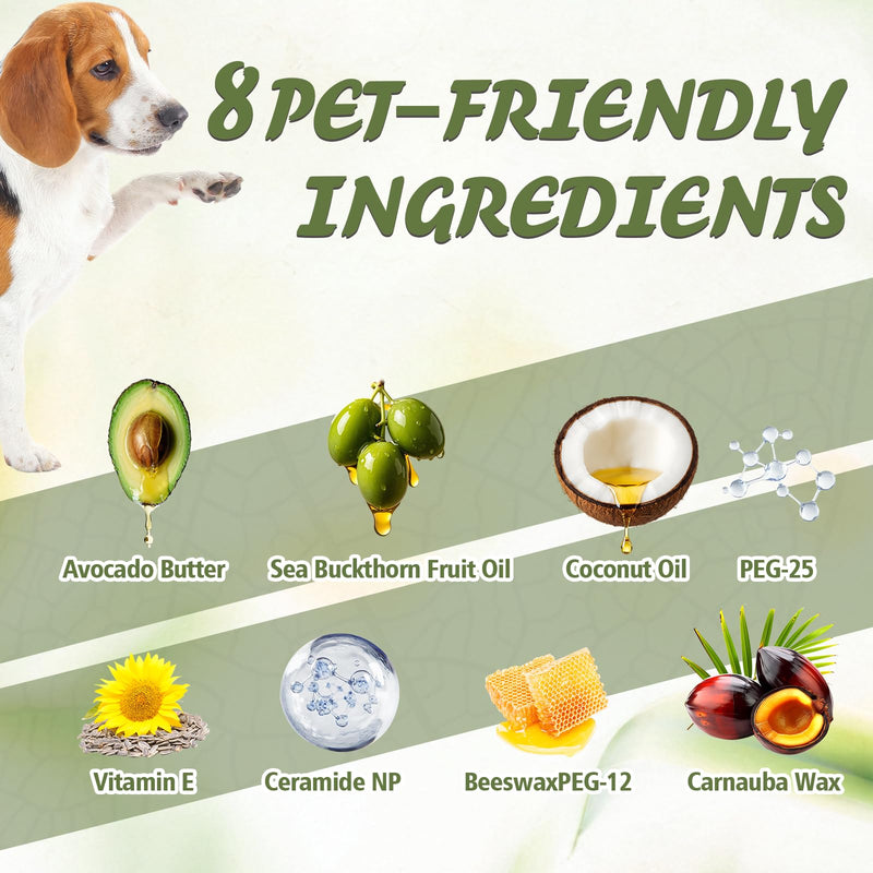 Dog Paw Balm, Paw Moisturizer for Dogs and Cats, Contains Coconut Oil, Nourishing and Moisturizing, Suitable for Dry, Cracked Paws and Noses, 60g - PawsPlanet Australia