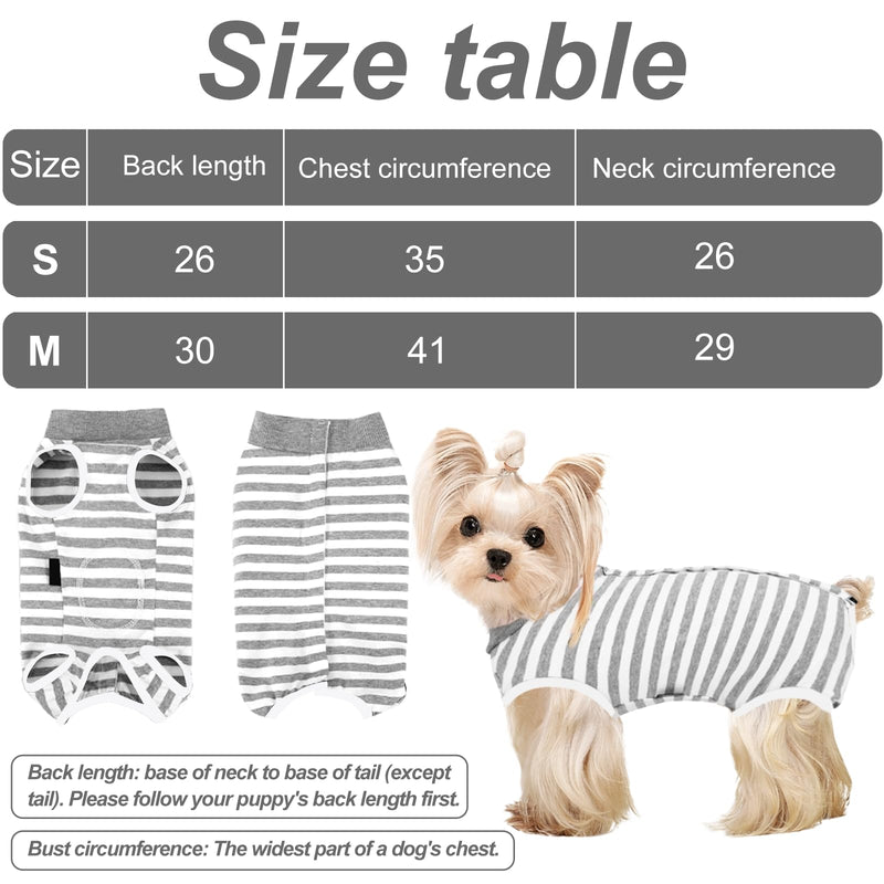 Soft Dog Bodysuit Post-Surgery, Breathable Dog Recovery Suit Surgical Suit Breathable Bodysuit for Large, Medium, and Small Dogs Prevents Licking for Female Dogs (M) M