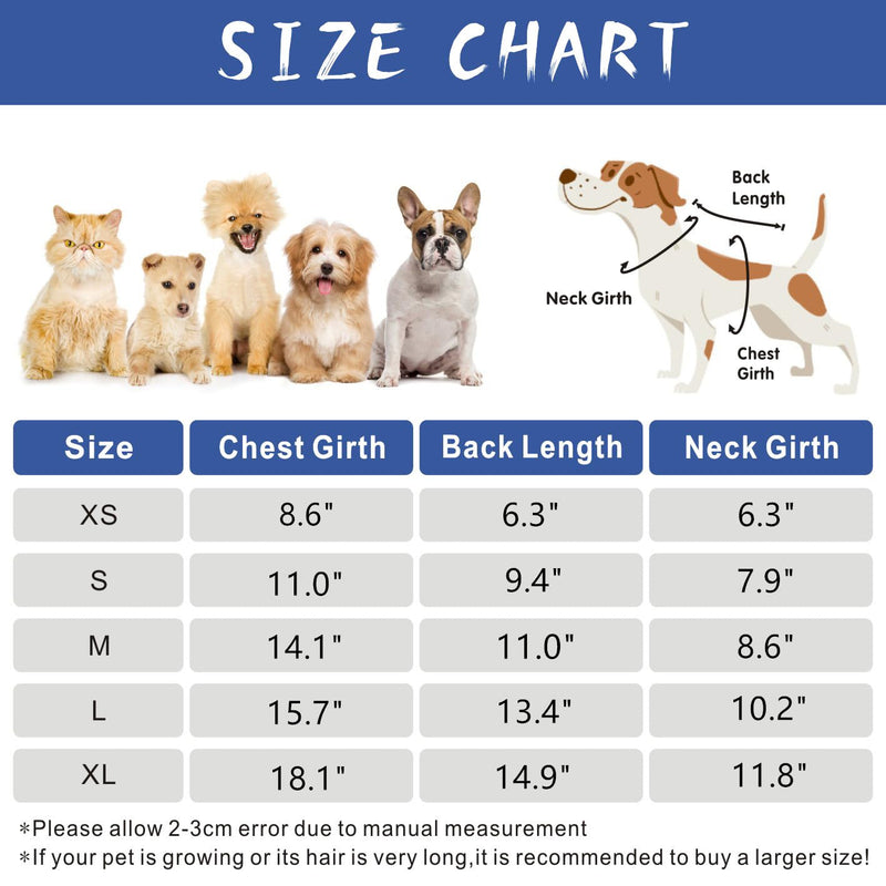 Idepet Velvet Dog Pajamas, Turtleneck Dog Sweater Fuzzy Plush Onesie Soft Cat Apparel Pet Clothes Winter Outfit Doggy Pjs Puppy Jumpsuit for Small Dogs Cats (Navy,M) Medium(Chest:14.1.0") Navy - PawsPlanet Australia