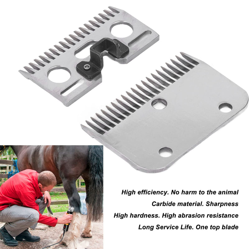 ViaGasaFamido 2Pcs 21 Teeth Horse Shears Replacement Blades Carbide Clipper Blades Horse Care Clipper for Horse Equine Goat Pony Cattle - PawsPlanet Australia